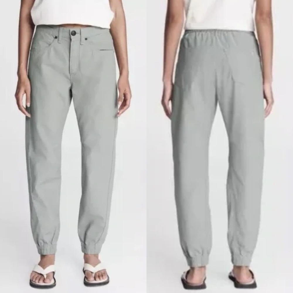Rag & Bone‎ | 100% Cotton Engineered High Waisted Jogger Pants in Sage Green